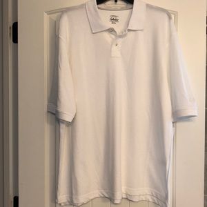 Cabela's Polo Shirt Men's‎ Size XL White Short Sleeve Wick Advance Performance